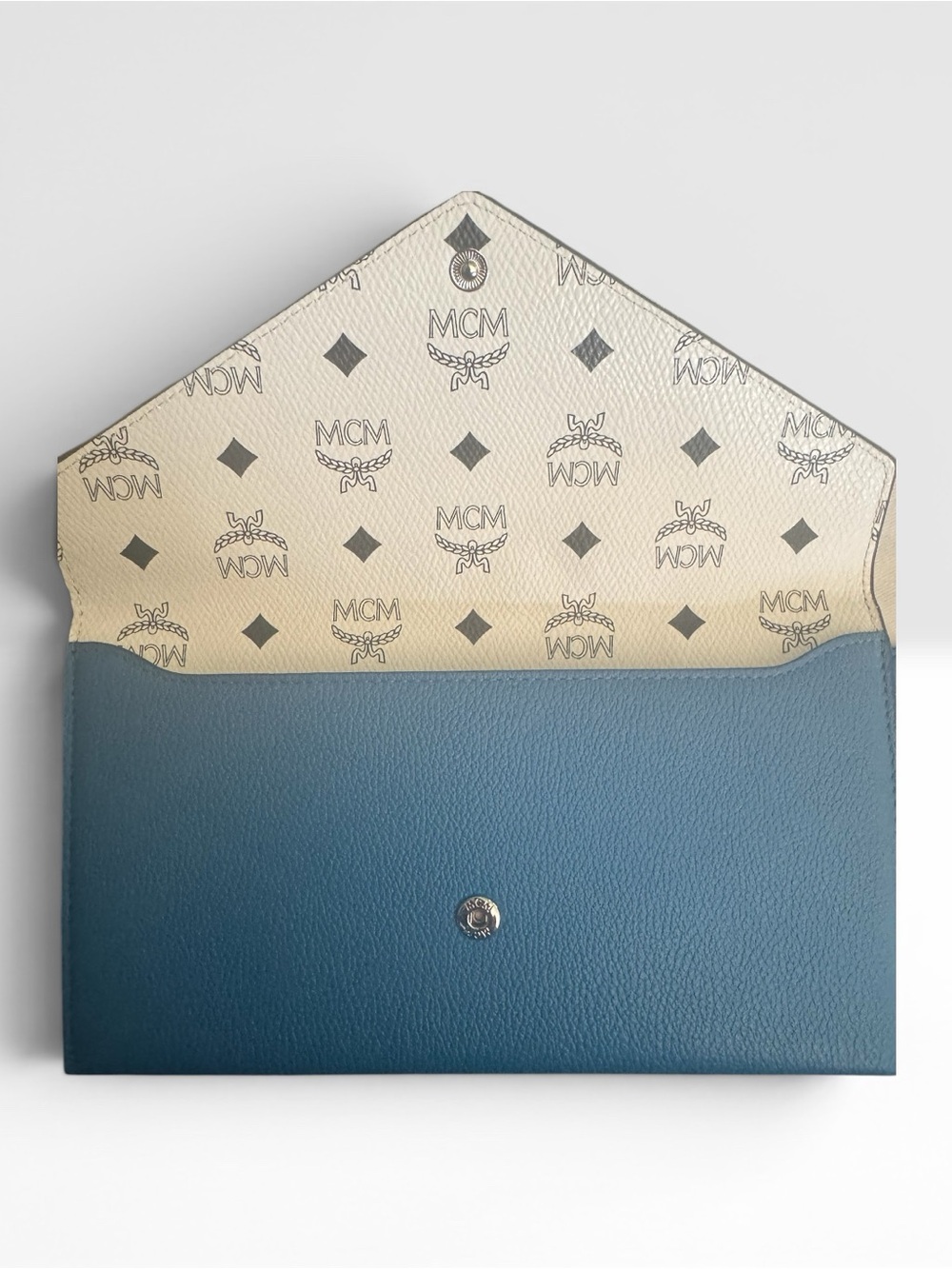 MCM Blue Himmel Continental
Envelope Clutch  NEW - Picture 7 of 10